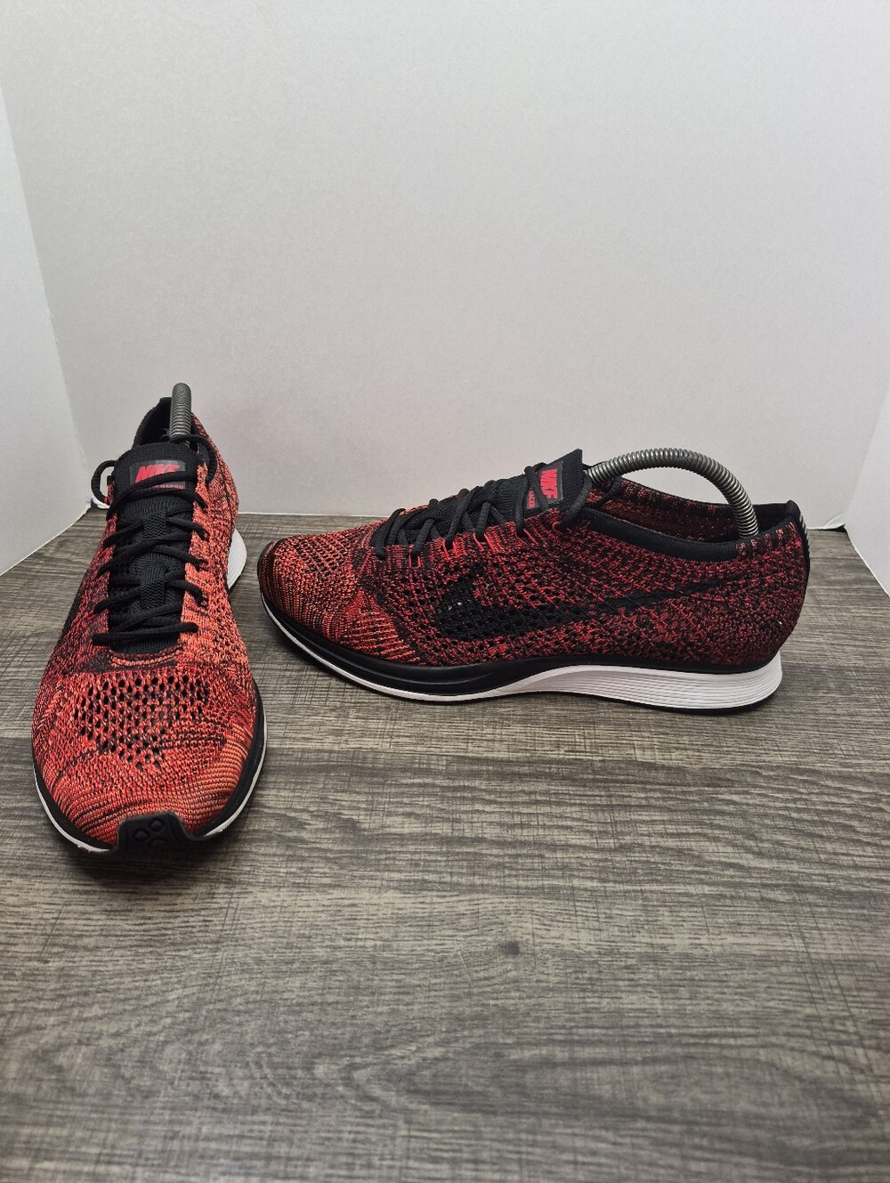 Nike Flyknit Racer University Red Fire Rooster Men's Size 9.5 Running Shoes